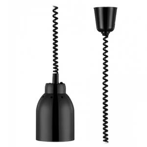 LAMPE CHAUFFANTE DIAM. RÉGLABLE. 15,6 cm. HG T. 50-180CM. CATERCHEF EN ACIER INOXYDABLE NOIR 230V/250W