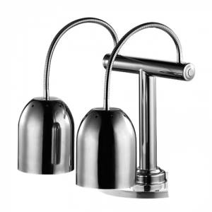 HEAT LAMP ON BASE 2-PIECE SIZE 46X48.6CM. HG T. 65CM. 230V/250W SILVER STAINLESS STEEL CATERCHEF