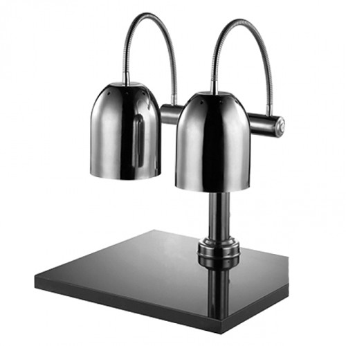 HEAT LAMP WITH TRAY 2-PART SIZE 45X50CM. HG T. 65CM. 230V/250W CHROME STAINLESS STEEL CATERCHEF