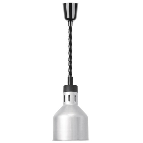 Warmtelamp verstelbaar diam. 21,6cm. hgt. 28-152cm. 230v/250w zilver staal Buffalo