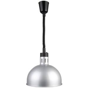WÄRMLAMPE EINSTELLBAR DURCHM. 20CM. HG T. 28-152CM. 230V/250W SILBERSTAHL-BÜFFEL