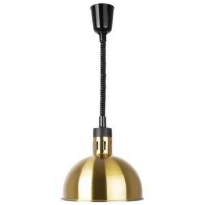 LAMPE CHAUFFANTE DIAM. RÉGLABLE. 20CM. HG T. 28-152CM. BUFFLE EN ACIER DORÉ 230V/250W