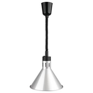 WÄRMLAMPE EINSTELLBAR DURCHM. 22CM. HG T. 28-152CM. 230V/250W SILBERSTAHL-BÜFFEL