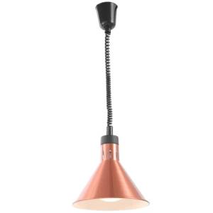 WÄRMLAMPE EINSTELLBAR DURCHM. 27,5 cm. HG T. 70-150CM. 230V/250W KUPFER ALUMINIUM HENDI