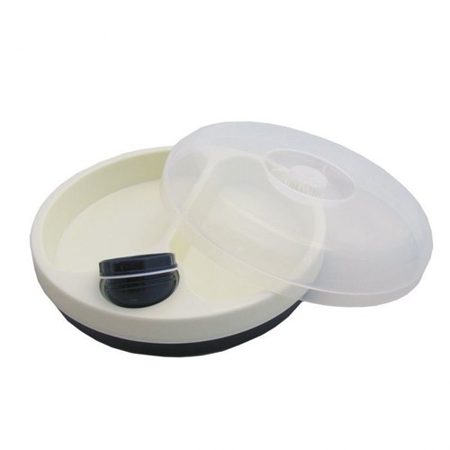 PLAQUE EAU CHAUDE DIAM. 22CM. COULEUR BLANC ET BLEU