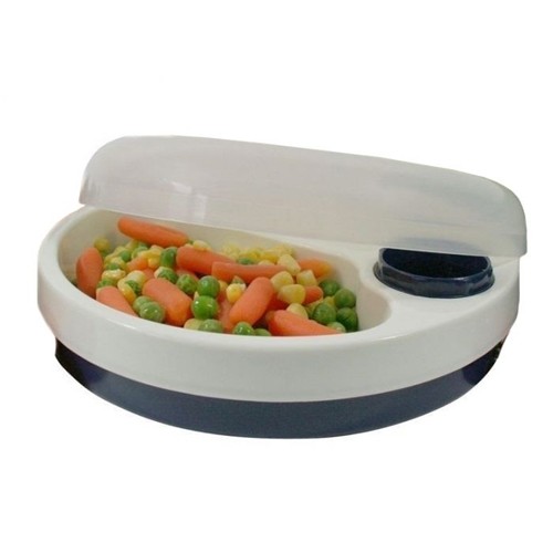 PLAQUE EAU CHAUDE DIAM. 22CM. COULEUR BLANC ET BLEU