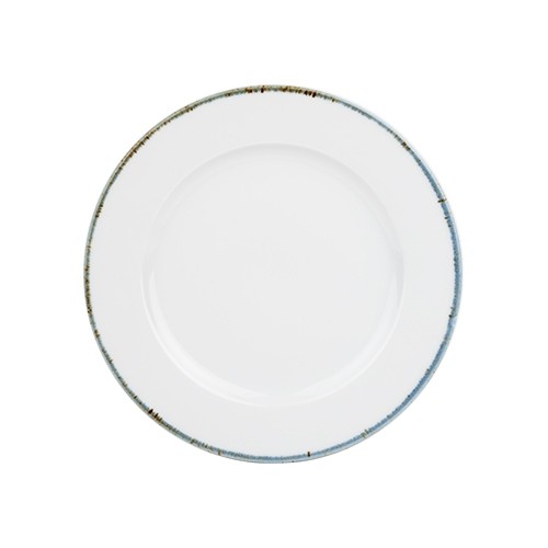 PLATTE FLACH DURCHM. 22CM. STIMMUNGEN FRIEDLICHE FARBE WEISS NOVA