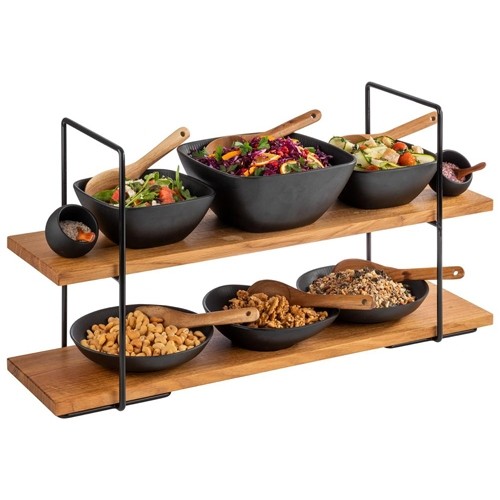 REGAL 2-TEILIG ABM. 80X23CM. HG T. 40,5 cm. HOLZ