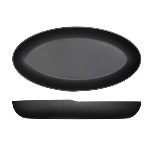 DISH OVAL COPENHAGEN SIZE 55X27,5CM. MELAMINE COLOR BLACK
