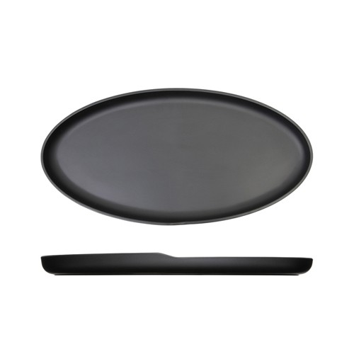PLAT OVALE COPENHAGUE DIMENSIONS. 47,5X24CM. MÉLAMINE COULEUR NOIR