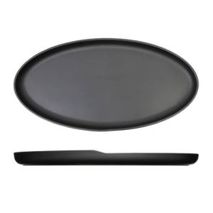 ÉCHELLE OVALE COPENHAGUE DIM. 55X27,5CM. COUCHE MÉLAMINE COULEUR NOIR