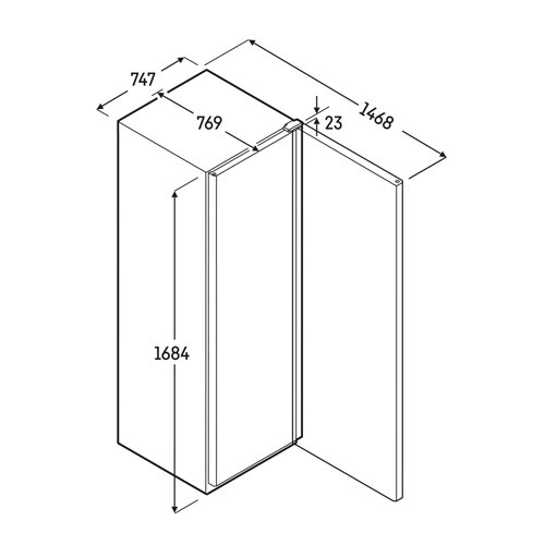 RÉFRIGÉRATEUR MRFVC 5511 DIM. 74,7X76,9X168,4CM. 230V/150W LIEBHERR
