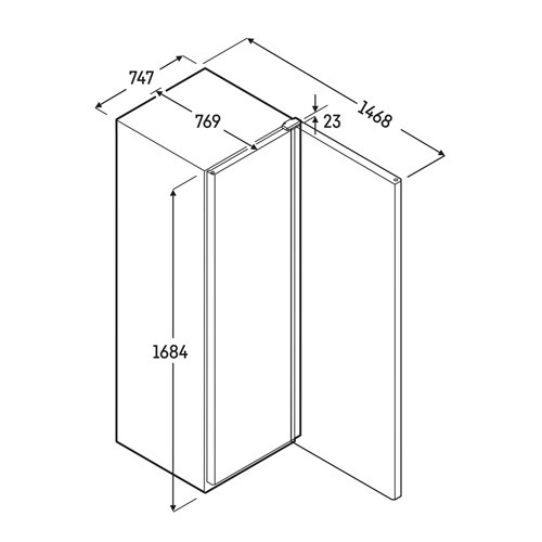 KÜHLSCHRANK MRFVC 5501 DIM. 74,7 x 76,9 x 168,4 cm. 230V/150W LIEBHERR