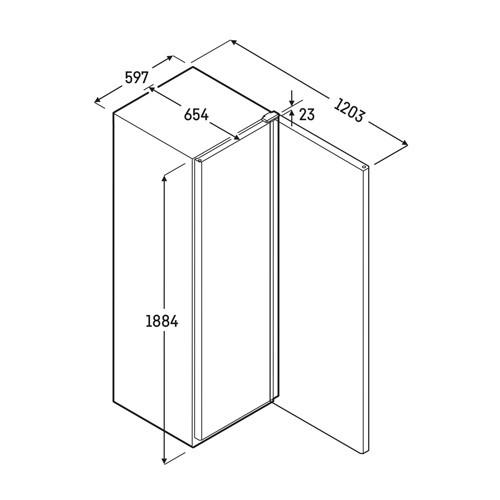 REFRIGERATOR MRFVG 4011 DIMENSIONS 597X654X1884MM 230V LIEBHERR