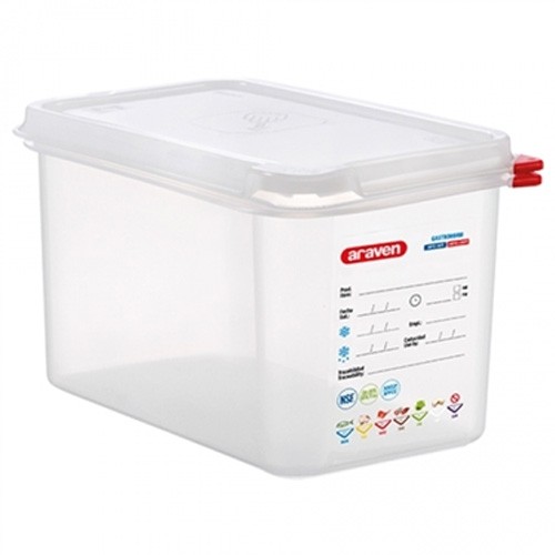 GASTRONORM FOOD BOX W/LID 1/3-150MM. DEEP ARAVEN