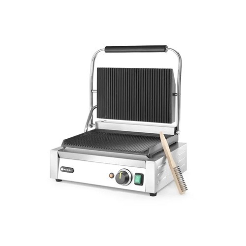 KONTAKTGRILL PANINI GERIPPT ABM. 430X370X210MM. 230V/2200W HENDI