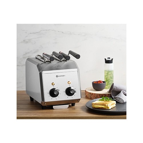 MACHINE À TOASTI 2/FENTES 230V/1200W COULEUR INOX HENDI