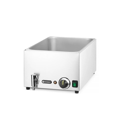 LIGNE DE CUISINE BAIN-MARIE AVEC SOUPAPE DE VIDANGE DIM. 340X540X250MM. 230V/1200W HENDI