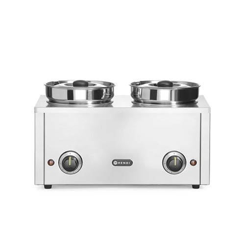POT À BAIN-MARIE TAILLE 2 POÊLES. 50,5X26,5X24,5CM. INH. 2 X 4,2 litres. 230V/200W HENDI