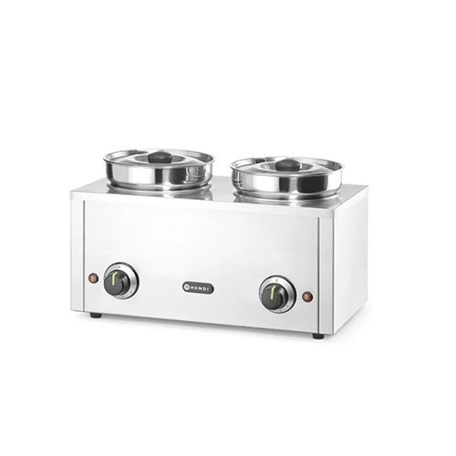 POT À BAIN-MARIE TAILLE 2 POÊLES. 50,5X26,5X24,5CM. INH. 2 X 4,2 litres. 230V/200W HENDI