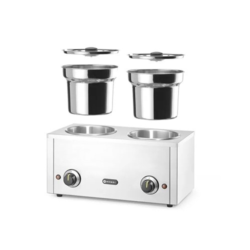 POT À BAIN-MARIE TAILLE 2 POÊLES. 50,5X26,5X24,5CM. INH. 2 X 4,2 litres. 230V/200W HENDI