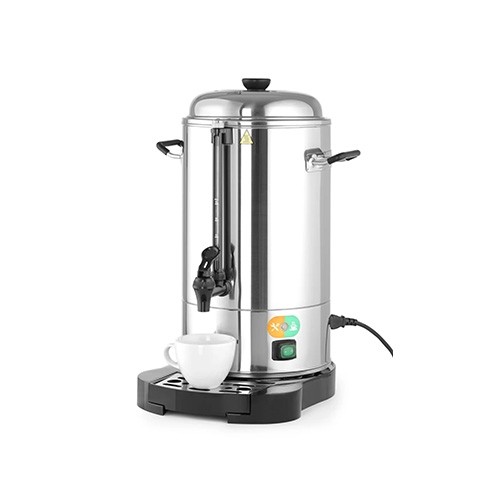 Perkolator mit doppelwandigem Inhalt. 6LTR. SILBERNER EDELSTAHL-HENDI