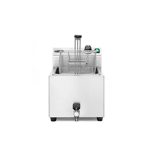 FRITEUSE PROFI LINE MIT ABLAUFVENTIL-INHALT. 10L 400V. 6600W. HENDI