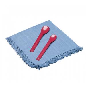 CUILLÈRE EN PLASTIQUE COULEUR ROUGE TAILLE. 15X1,3CM. DIAM. 2,5 cm. ENSEMBLE DE 10 PIÈCES.