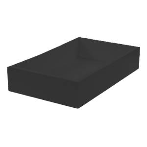 Presentatiebak hout gn 1/1-16cm. diep afm. 53x32,5x16cm. zwart