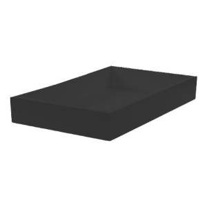 Presentatiebak hout gn 1/1-8,5cm. diep afm. 53x32,5x8,5cm. zwart