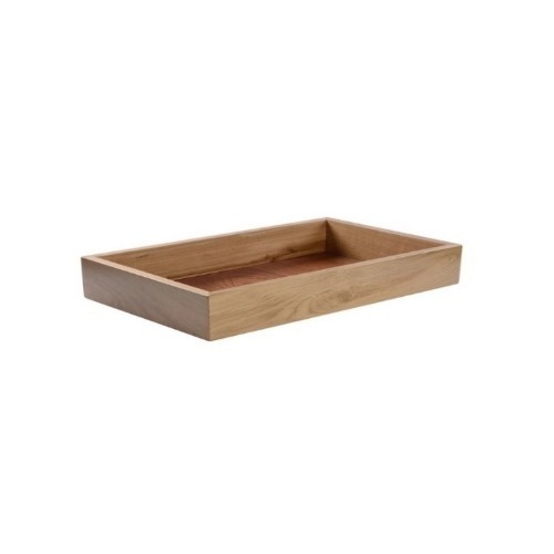 Presentatiebak hout gn 1/2-8,5cm. diep afm. 32,5x26,5x8,5cm. "food safe"