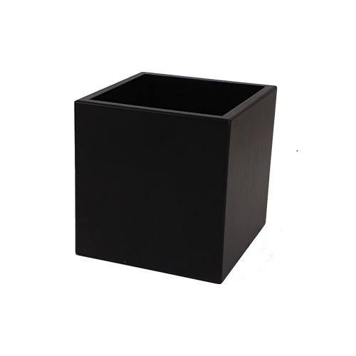Batteriefach, Maße: 12 x 12 x (H) 12 cm. Eichenholz, schwarz.