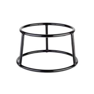 Présentoir Buffet , diamètre 15,5 x hauteur 10 cm. Métal avec revêtement antidérapant noir. Multi ronde.