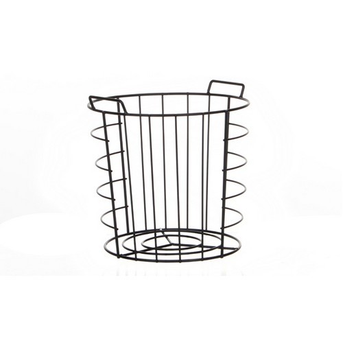 Draadmand diam. 22x(h)20cm. middel metaal zwart