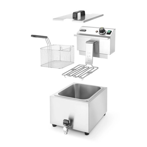 FRITEUSE MASTERCOOK AVEC SOUPAPE DE VIDANGE INH. 8L. 230V/3500W HENDI