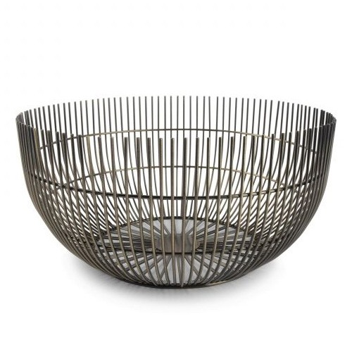 PANIER EN FIL DIAM. 25CM. H12CM. COLLECTION OR IRIS S|P