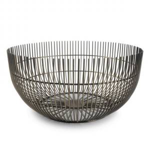 PANIER EN FIL DIAM. 25CM. H12CM. COLLECTION OR IRIS S|P