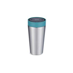 DRINKING CUP CIRCULARE CUP CONT. 340ML. STAINLESS STEEL &amp; AQUAMARINE GREEN