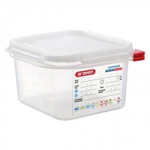 Gastronorm voedseldoos m/deksel 1/6-100mm. diep Araven