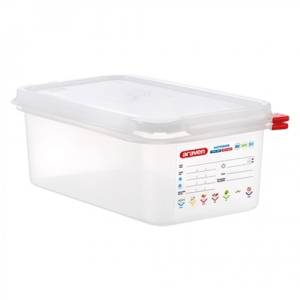 Gastronorm voedseldoos m/deksel 1/4-100mm. diep Araven
