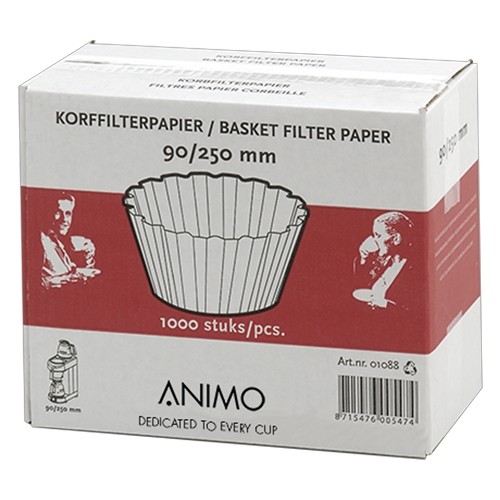 Korffilterpapier afm. 90/250mm. doos á 1000 stuks Animo