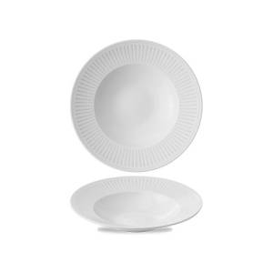 PLATE DEEP DIAM. 28CM. CHURCHILL ERA GRAY