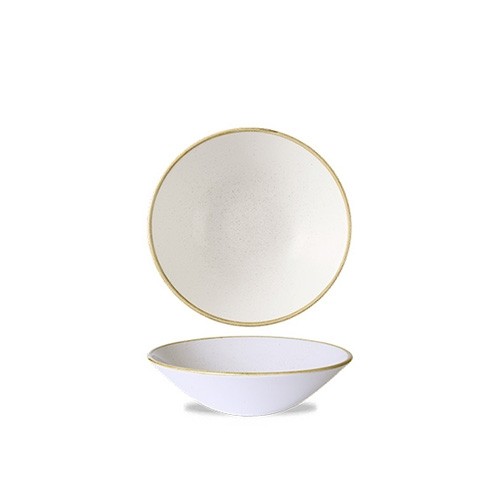 COUPE ÉCHELLE COULEUR ORGE BLANC DIAM. 19,6 CM. MOULAGE EN PIERRE DE CHURCHILL