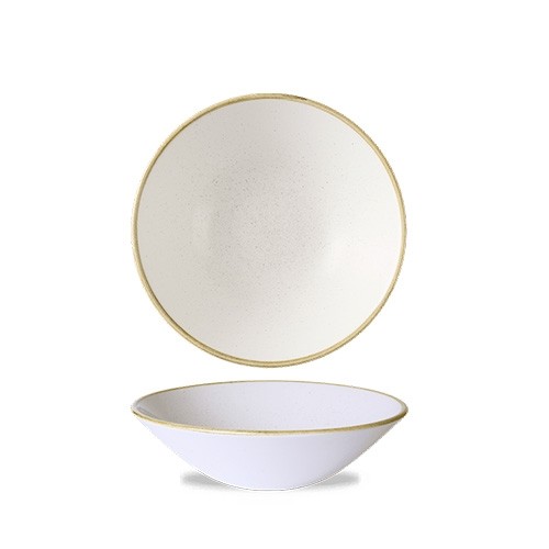 COUPE ÉCHELLE COULEUR ORGE BLANC DIAM. 22,2 CM. MOULAGE EN PIERRE DE CHURCHILL