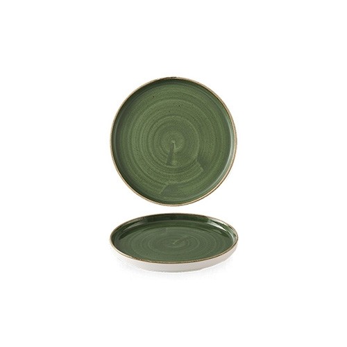 PLAQUE DIAM. 21CM. CHURCHILL STORECAST VERT OSSEILLE
