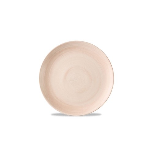 COUPE BOARD DIAM. 21.7CM. CHURCHILL STONECAST CANVAS CORAL