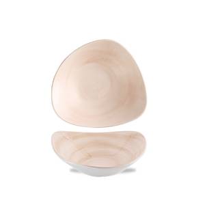 Schaal driehoekig afm. 23.5cm Churchill Stonecast Canvas Coral