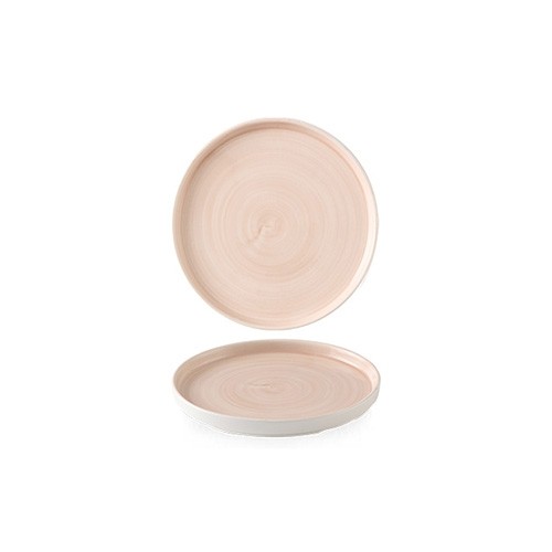 PLAQUE DIAM. 21CM. CHURCHILL STONECAST TOILE CORAIL