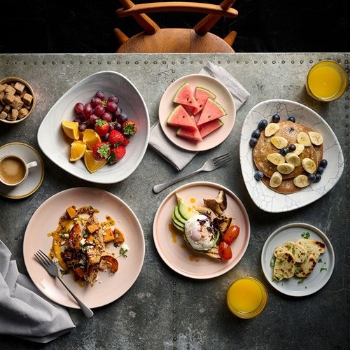 Bord diam. 27,5cm. Churchill Stonecast Canvas Coral