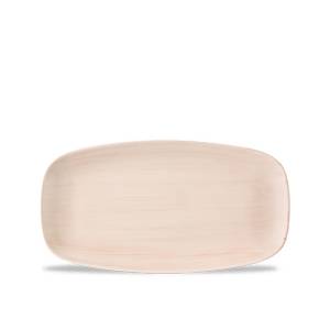 TAILLE DE L'ASSIETTE OBLONGUE DU CHEFS. 35,5 x 18,9 cm. CHURCHILL STONECAST TOILE CORAIL